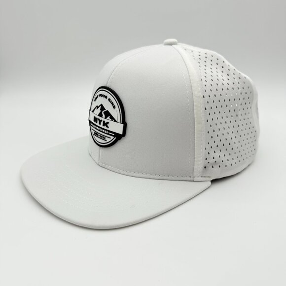 NYK Not Your Kind White Black Mesh Snapback Hat Adventure Logo - Picture 3 of 11
